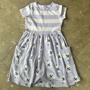 Hanna Andersson Bumble Bee  Playground Dress - lavender, pockets